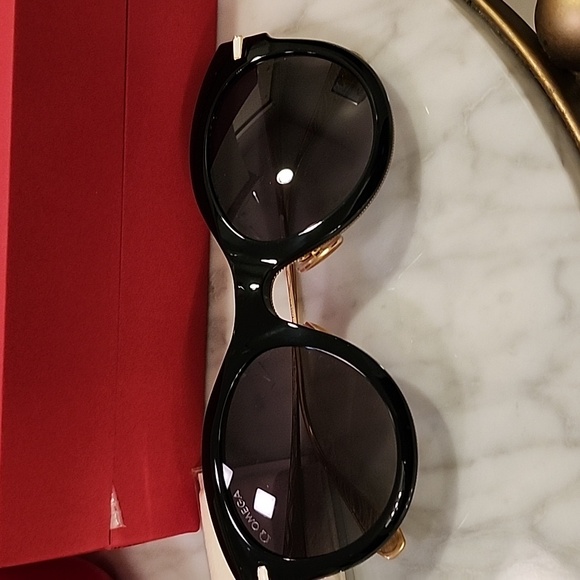 Omega Black & Gold Sunglasses - Picture 2 of 9